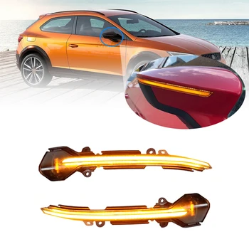 

2 PCS Side Wing Scroll Blinker Startup Breath Light For Seat Leon III Mk3 5F ST FR Cupra Arona KJ7 2013 2014 2015 2017 2018