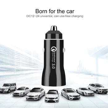 

3.0 3.1A Fast Mini USB Car Charger Dual USB Car Phone Charger Cigarette Socket Lighter Adapter in Car For iPhone Android TSLM1