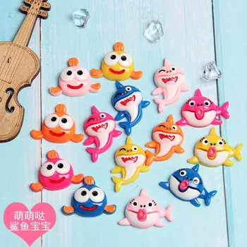 

Kawaii Animal Shark Fish Goldfish Resin Cabochons 10pcs Flatback Cute Various Colors DIY Jewelry Findings Cameo Craft Clay Patch