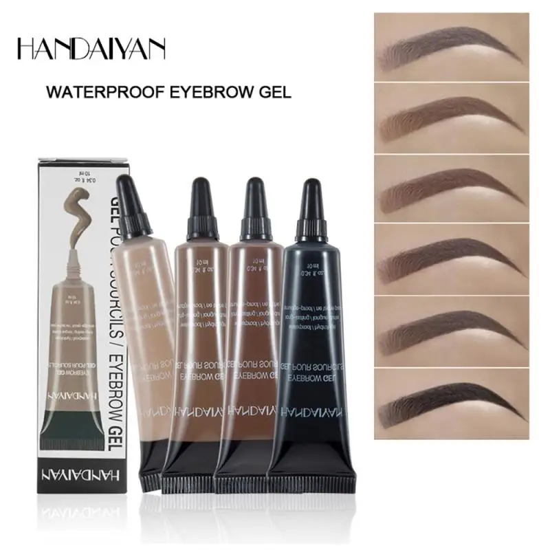 HANDAIYAN Waterproof 3D Liquid Eyebrow Cream Long-lasting Tint Makeup Air-cushion Dye Eye Brows Gel With Brush TSLM2 | Красота и
