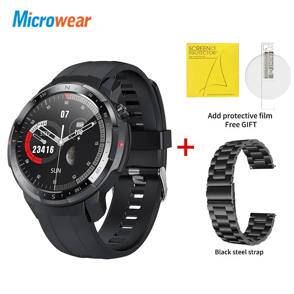 Microwear L20 Smartwatch BT Call IP68 Heart Rate Sleep Monitor Sports Smart Watch Men 450MAH Women For Huawei L15 L16 L19