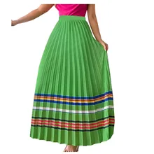 JAYCOSIN модные женские юбки с высокой талией в этническом стиле с винтажным принтом Осень Зима повседневные пляжные длинные плиссированные макси юбки