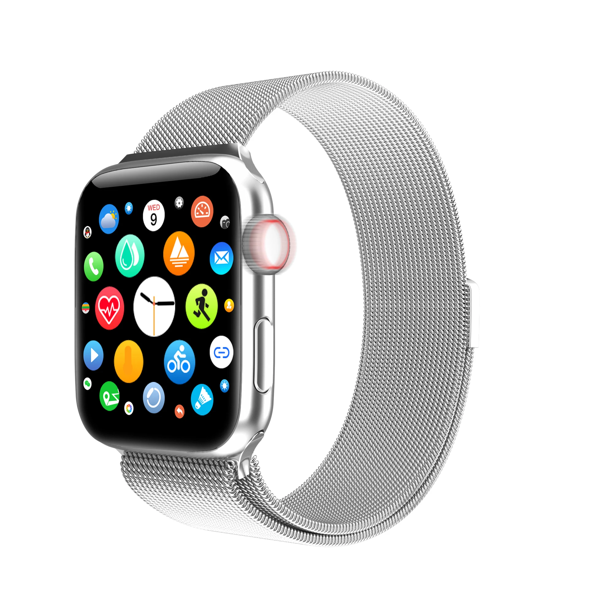 silver steel Torntisc 1,54 дюймов полный сенсорный IWO Смарт-часы для мужчин для Apple Watch Android Phone PK IWO 12 11 10 8 VS W34 умные часы для мужчин и женщин - Цвет: silver steel