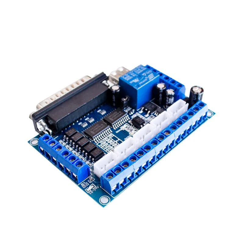 

CNC 5 Axis Stepper Motor Driver Interface Board With USB Cable Optocoupler Isolation For MACH3 Engraving Machine TUE88