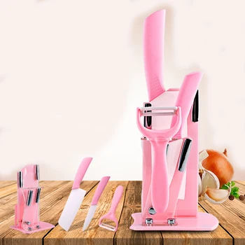 

3 piece set with base knife fruit knife ceramic knife set melon planing zirconia ceramic knife gift kitchen