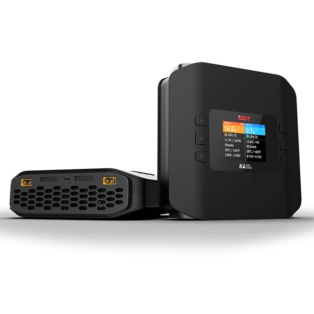 ISDT K4 Lipo Battery Balance Charger Discharger 1-8S AC 400W DC 600Wx2 Smart Charger for Life, Lilon, LiPo, LiHv/Pb/NiMH Battery 1