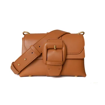 

Luxury Handbags Women Bags Designer 2020 Niche Buckle Soft Leather Postman Shoulder Messenger Handbag