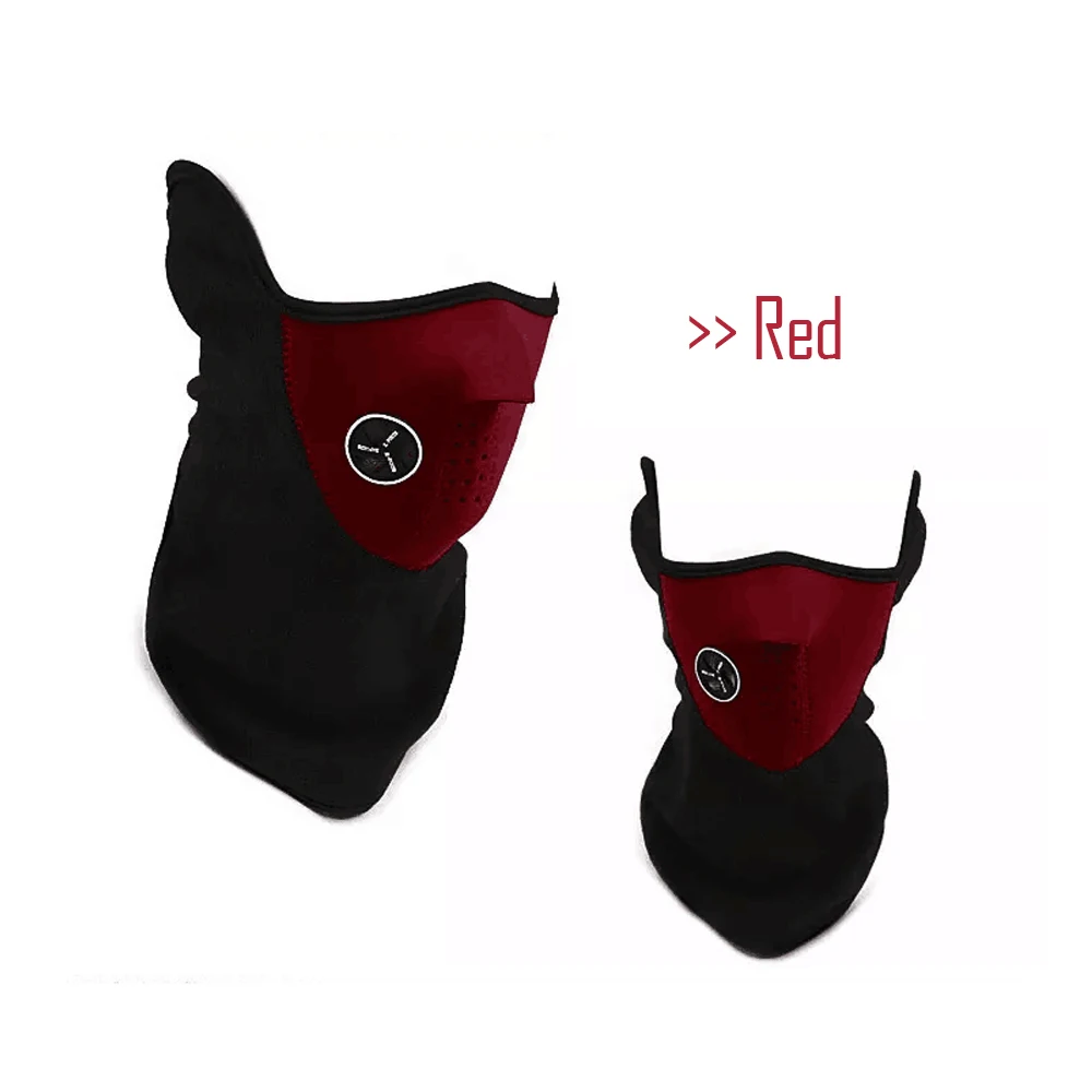 Велоспорт ветрозащитный для езды маска Спорт на открытом воздухе Теплый сноуборд лыжная маска для лица и шеи Велоспорт ветрозащитный для езды маска facemask - Цвет: Красный