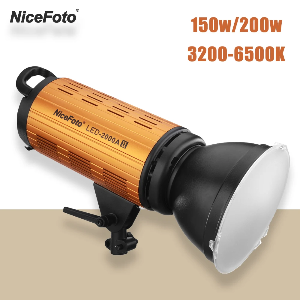 NiceFoto LED-1500AII 2000AII 150W 200W LED Light Lamp 3200-6500K Daylight Video Studio with LCD Display APP Control | Электроника