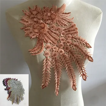 

Fashion Embroidery Sequin Lace Collar DIY Sewing Hollow Lace Collar Lace Fabric Decoration Clothes Accessories Multiple Colors