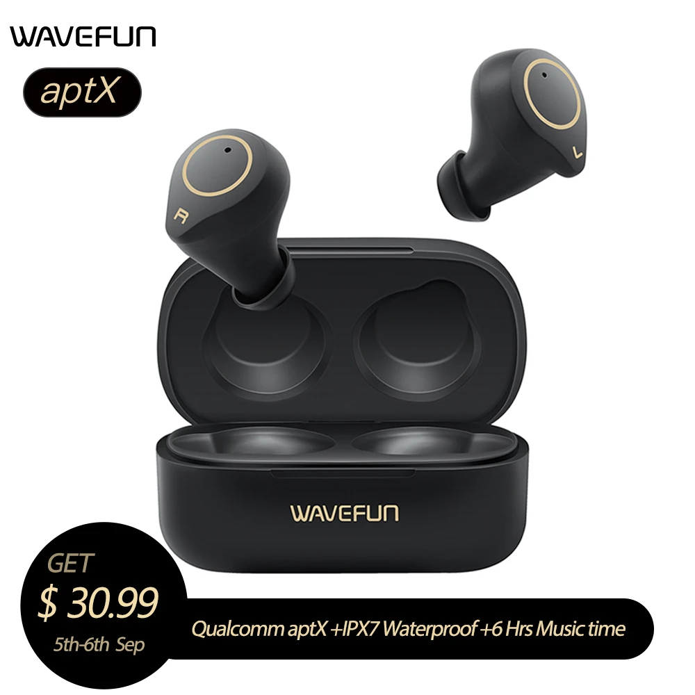 2110.85 руб. 69% СКИДКА|Wavefun XPods3 беспроводные наушники Bluetooth наушники IPX7 водонепроницаемые наушники aptX Спортивные наушники Bluetooth с сенсорным управлением 5,0-in Наушники и гарнитуры from Бытовая электроника on Aliexpress.com | Alibaba Group