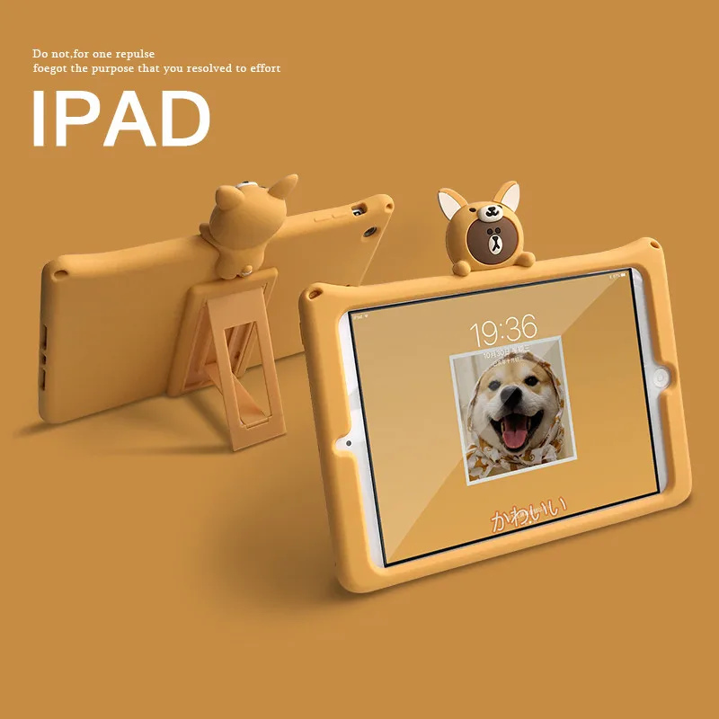 

Kids Cover for IPad 9.7 2018 2017 Pro 9.7 Air 1 2 9.7'' Case Soft Silicon Stand Back Shockproof Cover for IPad 2/3/4 Case
