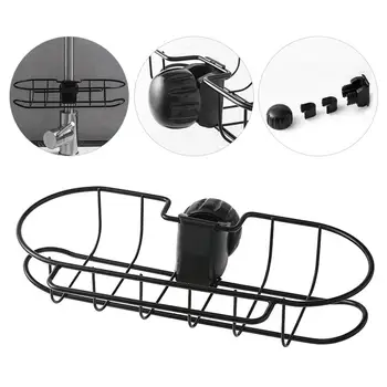 

Sink Faucet Storage Rack Stainless Steel Hanging Sponge Holder Bathroom Kitchen Shelf Drain Dry Towel Organizer