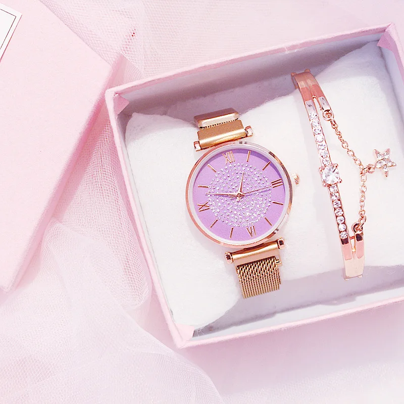 

Gypsophila Diamond Design Women's Watch Fashion Casual Round Dial Alloy Strap Quartz Watch Gift relogiosfeminino