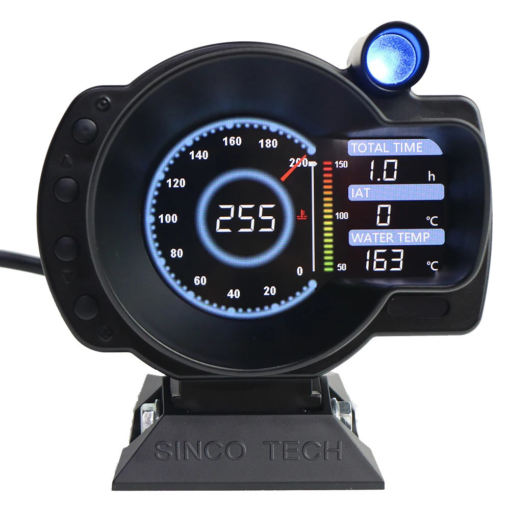 

Car 10000RPM Gauge OBDII Sinco Tech Dash Speed rpm water temperature Voltage digital LCD Screen Display Gauge universial new