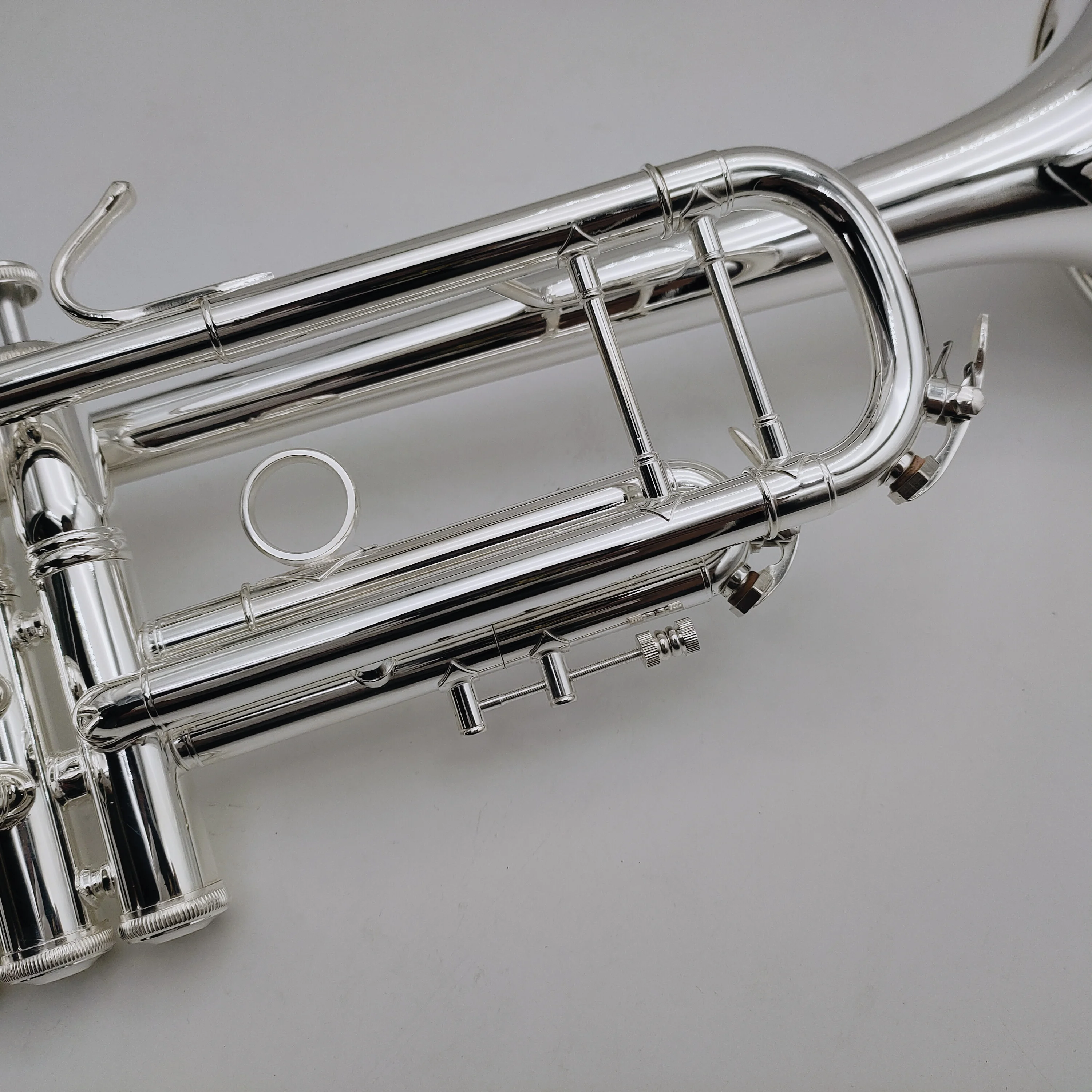 New 180S -37 Bb Flat Small Trumpet Silver Plated Musical Instruments High Quality with Mouthpiece