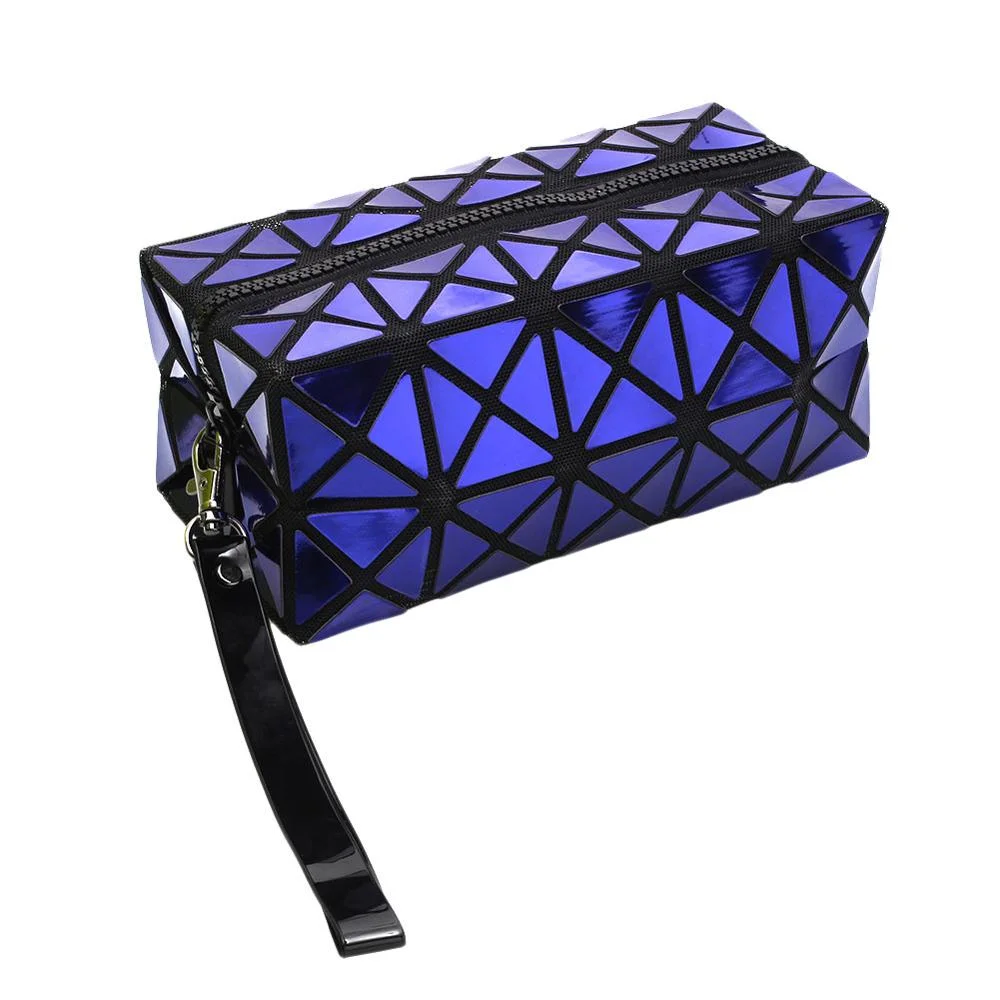 Rectangular diamond folding laser women's Cosmetic Bag