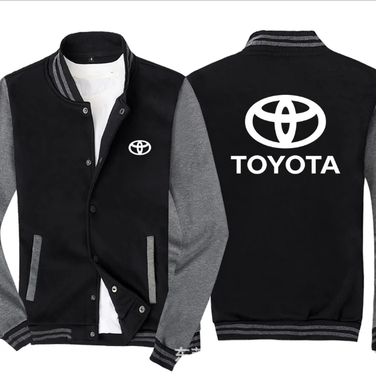 2021 NEW Baseball Jacket Spring Autumn Fleece Cotton Slim Fit TOYOTA Car Logo Sweatshirt Fashion Hip Hop | Автомобили и мотоциклы