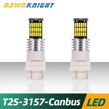 

2PCS T25 3157 Car Led Signal Lamp Tail Brake Light 4014 45SMD T25 3157 P27/5W Turn Signal Light Bulb Fog Lamp