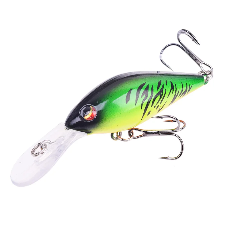 1pc 8cm Crankbait Hard Plastic Fishing Lure Curb Lip Fishing Tackle Wobbler  Floating