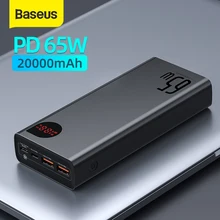 Baseus 22,5 W/ 65W Power Bank 20000mAh Tragbare Schnelle Aufladen Power Typ C PD Qucik Ladung Poverbank externe Batterie Ladegerät