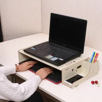 

Creative Heightened Computer Stand Multi-function Desktop Computer Monitor Storage Rack Sturdy And Stable Home Office