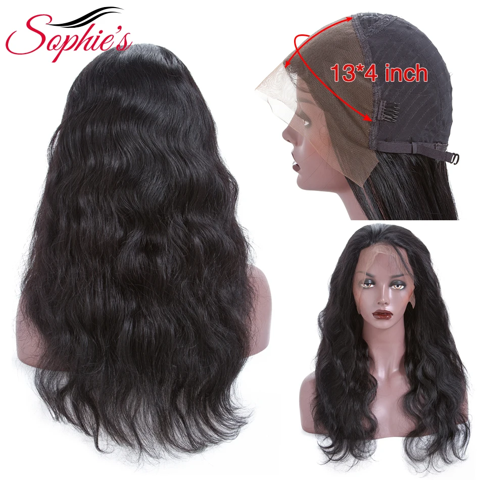 Парики из натуральных волос на кружевной основе 150 плотность Sophie для женщин 13*4 волнистые волосы на передней части не Реми с волосами младенца