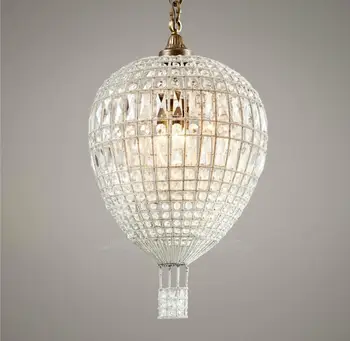 

New globe ballon lamp nordic pendant lamp k9 crystal home light deco e14 6 lights D70 H120cm russion european light fitting