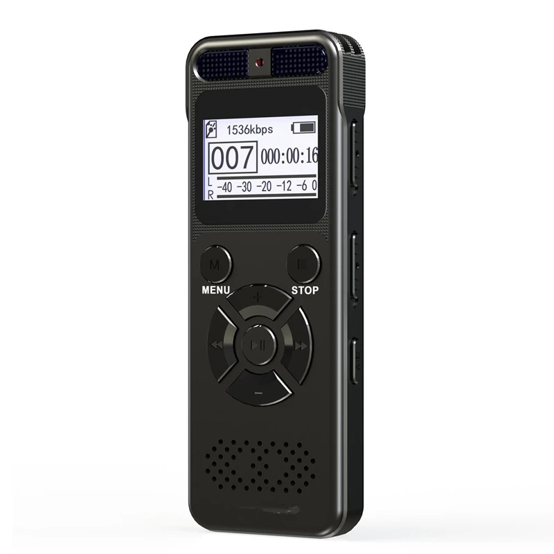 32 Гб Цифровой диктофон с динамиком шумоподавление пропуск слова мини микрофон MP3 плеер для лекции