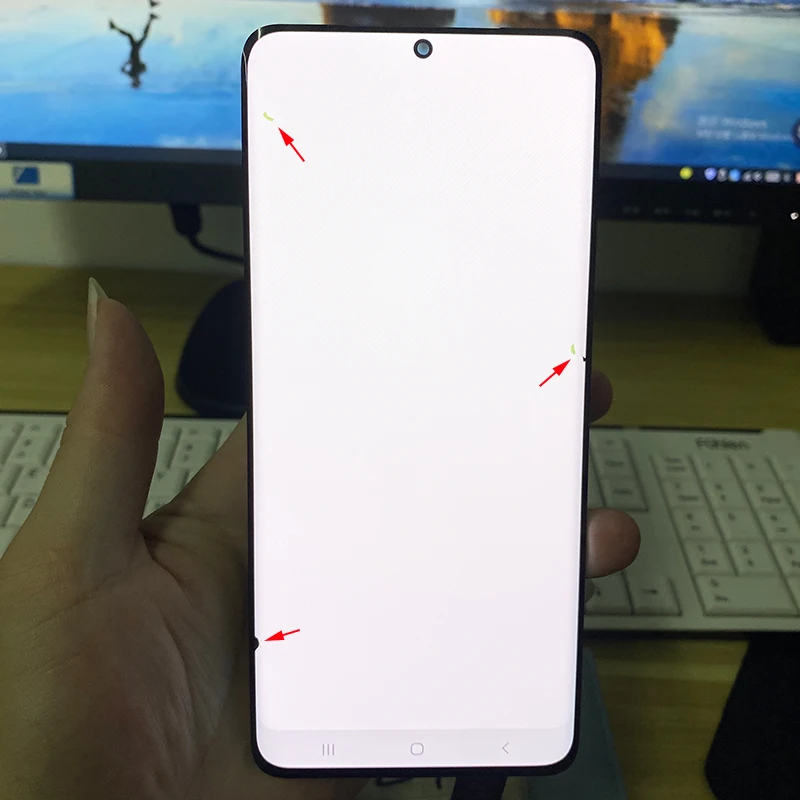 120Hz SUPER AMOLED G998B LCD For Samsung S21 Ultra 5G Display Screen With Frame For S21 Ultra G998U G998F LCD Display With Dot