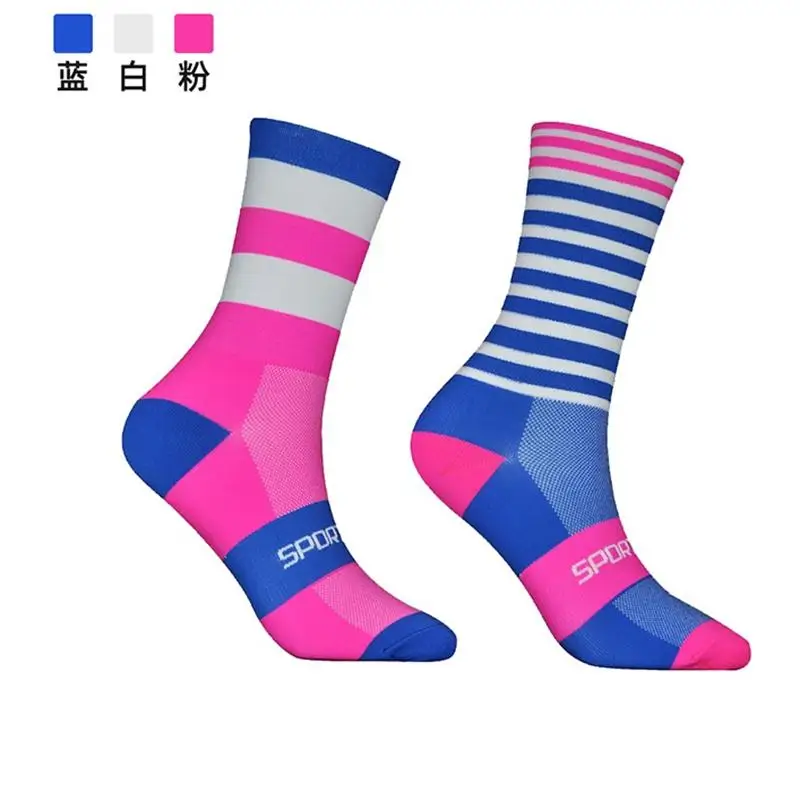 17 цветов, высокое качество, профессиональные брендовые дышащие спортивные носки, носки для шоссейного велосипеда, уличные спортивные гоночные велосипедные носки, обувь - Цвет: Cai-lanfen