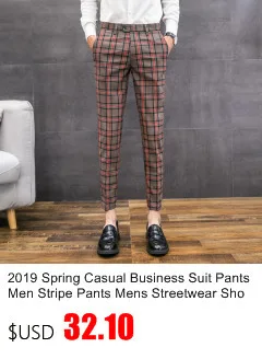 Для мужчин платье брюки в клетку для бизнес на каждый день Slim Fit ботильоны Длина Pantalon в Carreau Homme классический Винтаж костюм в клетку брюки для девочек на свадьбу