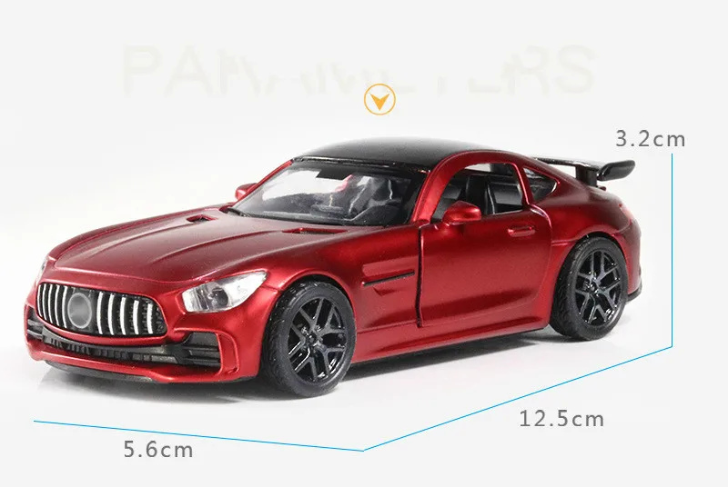 1:32 Масштаб сплава гоночный автомобиль модель игрушки для Mercedes Benz AMG GTR спортивный автомобиль металлический игрушечный автомобиль для детей подарок с оригинальной коробкой