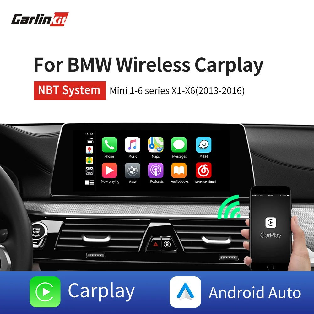 

Carlinkit Carplay Wireless/Android Auto for BMW NBT System 2012-2016 MINI/X1 X2 X3 X4 X5 X6 M3 M4 M5 1-7Series CarPlay Smart Box