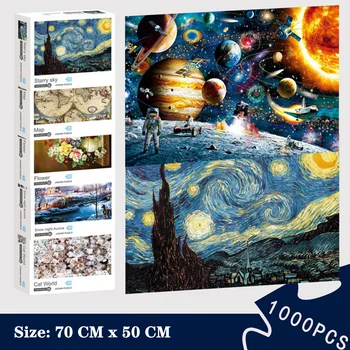 

70*50 CM Large 1000 Pieces Jigsaw Puzzles Marvel Puzzle Toys for Adults Assembling Picture Landscape Kids Educational Toys
