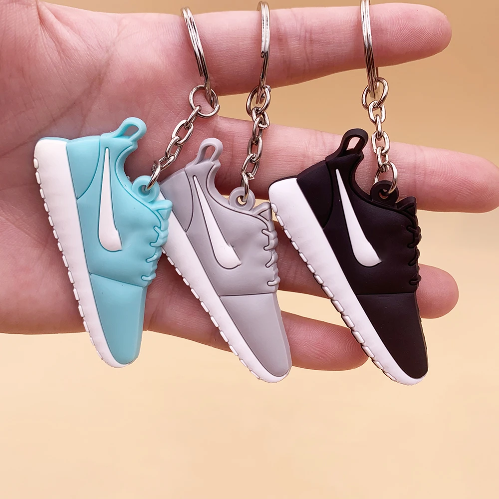 Мода мини Силиконовый ROSHE RUN один брелок в форме обуви мешок Шарм Женщины Мужчины Дети брелок подарки кроссовки брелок