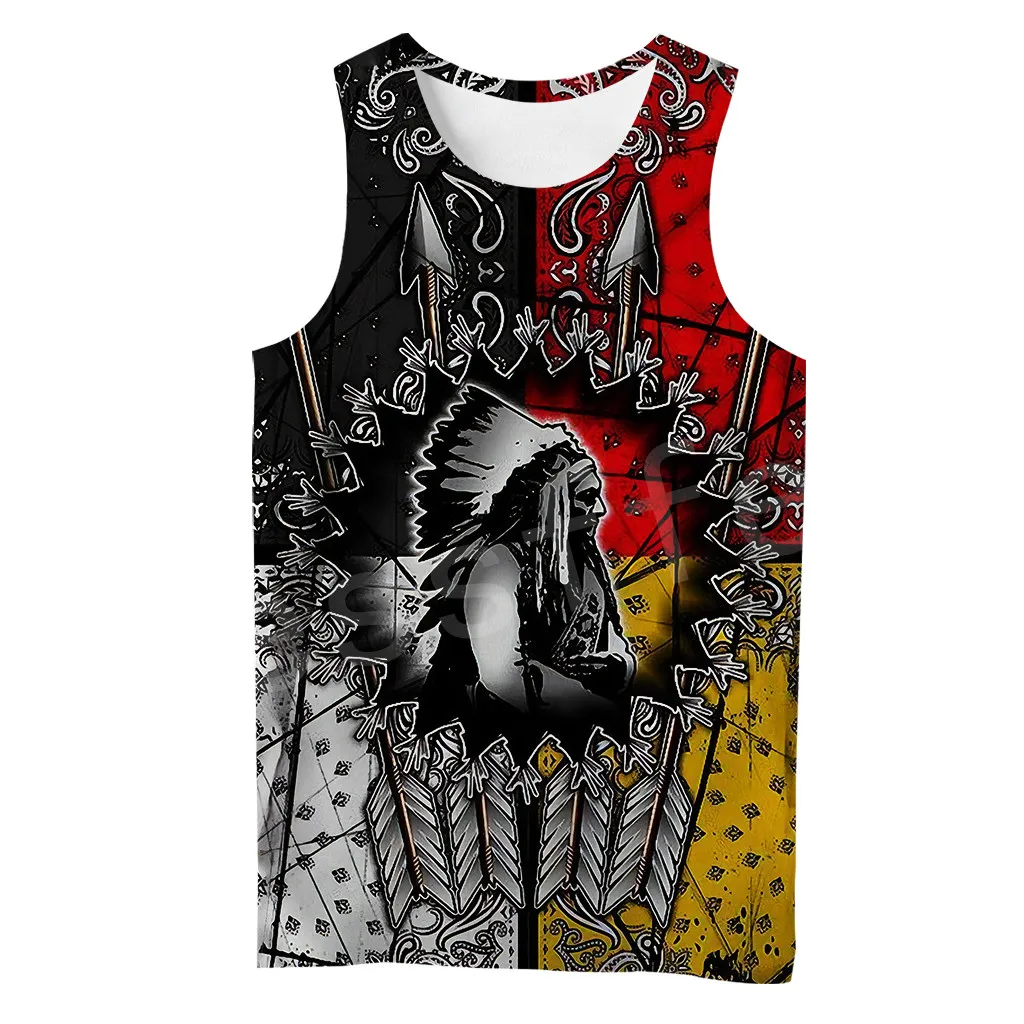Tessffel индийский родной культуры Harajuku Повседневное красочные костюмы, бегом, забавные 3DfullPrint с жилетом в стиле унисекс/майка Для мужчин Для женщин s6