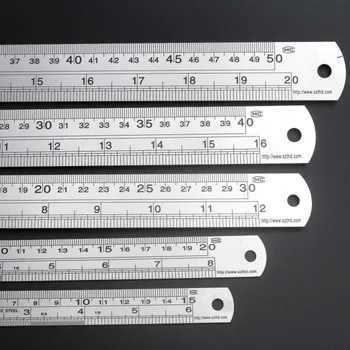 

Metal Stainless Steel Scale Metric Ruler Centimeter Inches Straight Ruler Precision Measuring Tool Office Hardware Gauging