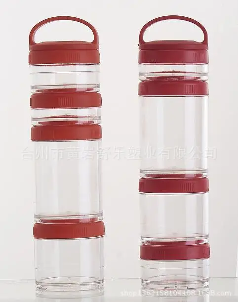 

150 Ml New Style Three Layer Shake Cup Protein Powder Increase Muscle Powder Three Layer Medicine Box PC Material
