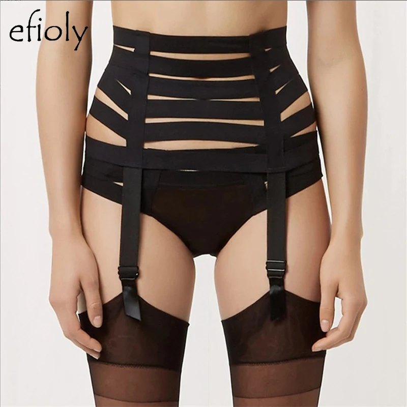 EFIOLY NT19A0219 2019 новый британский Лирический Ретро ремешок черная подвязка с