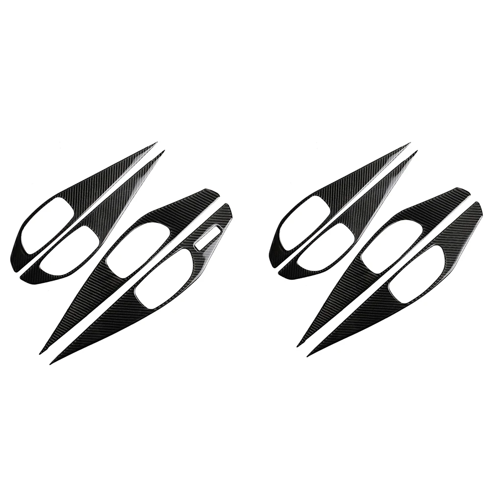 

Replacement For Infiniti Q50 2014-2019 4pcs/set Inner Door Handle Bowl Cover Carbon Fiber Trim Decor