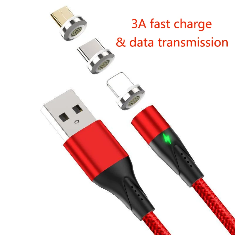 

3A Magnetic Cable Micro usb Type C Super Fast Charging &Data Sync Microusb Type-C Magnet Charger usb c for iPhone XS Samsung LG