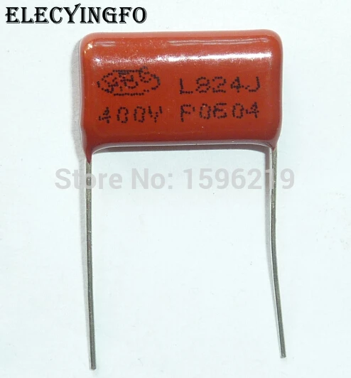 10pcs CBB capacitor 824 400V 824J 0.82uF 820nF P20 CBB21 Metallized Polypropylene Film Capacitor | Электронные компоненты и