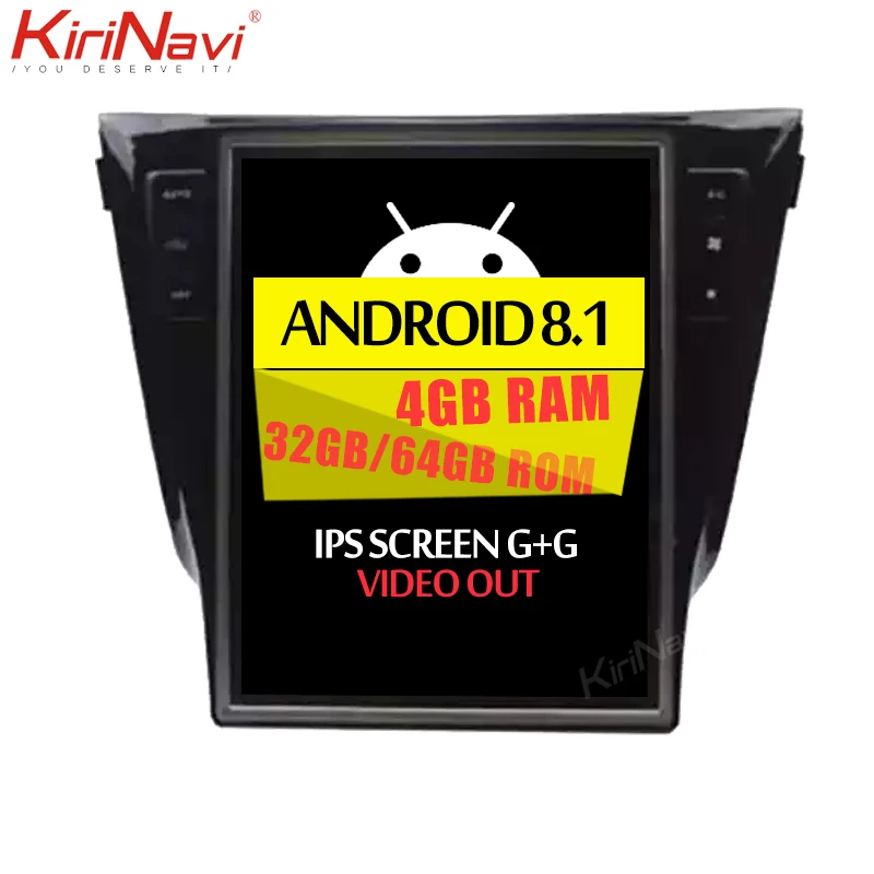 KiriNavi Telsa стиль вертикальный экран 1 Din Android 8,1 12," автомобильный DVD Радио для Nissan Qashqai X trail авто gps навигация wifi