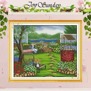 

Spring Patterns Counted Cross Stitch 11CT 14CT Cross Stitch Set Wholesale Scenery Cross-stitch Kits Embroidery Needlework