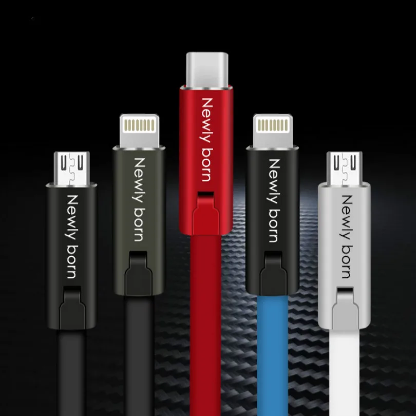 

USB Type-C Micro USB cable Reusable Fast Data Charging Cable For Huawei Samsung Xiaomi LG ZTE Andriod iphone Mobile Phone Cables
