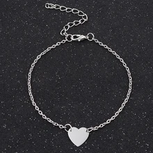 Summer Beautiful Women Heart Foot  Accessories Gold Chain Anklet  adjustable charm Anklets Foot Jewelry leg chain