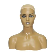 Женский ПВХ манекен голова бюст для парика ювелирные изделия и манекен для шляп 36