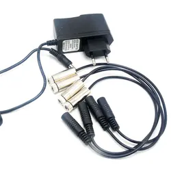 4 pces 650nm 10mw focalizável módulo de diodo laser de linha vermelha com 5v adaptador 12x30mm