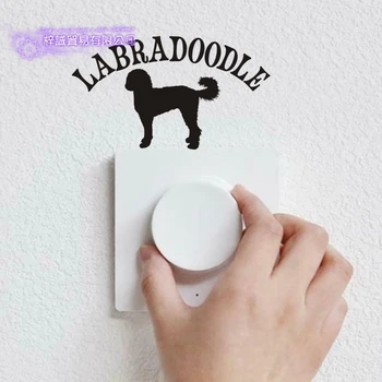 Günstige EINLEGE LABRADOODLE Auto Hund Schalter Aufkleber Poster Vinyl Wand Kunst Aufkleber Dekor Wandbild Pet Clinic Shop Aufkleber Pflege Salon Aufkleber